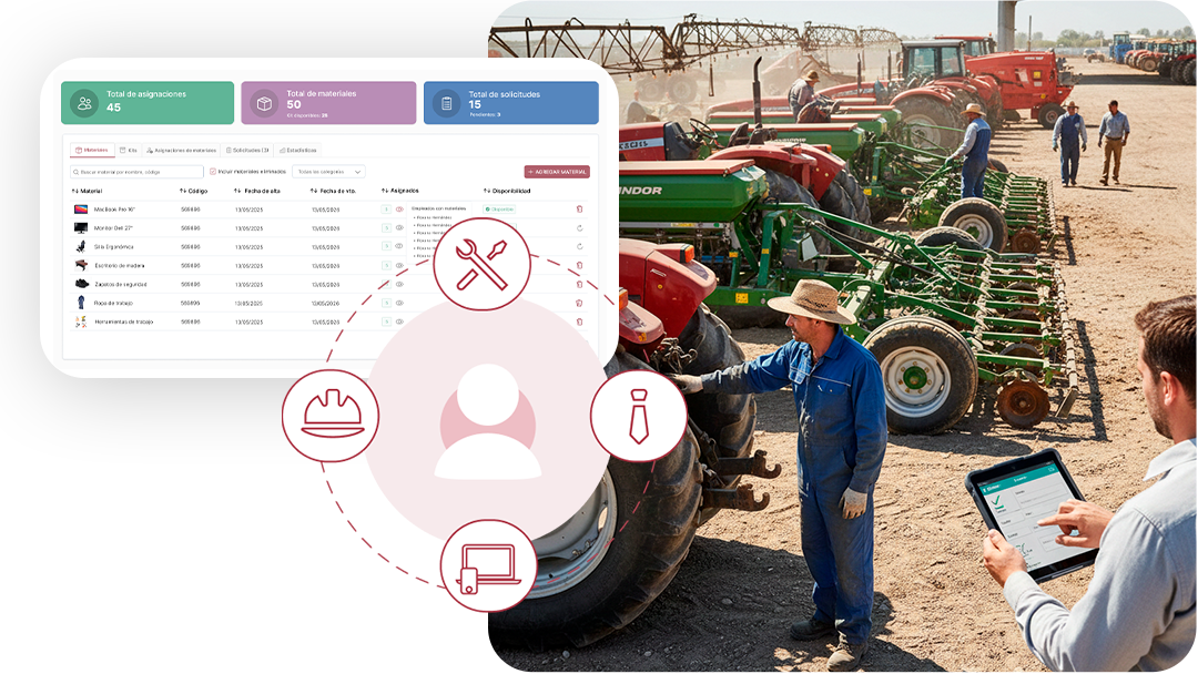 Materiales y equipos agrícolas