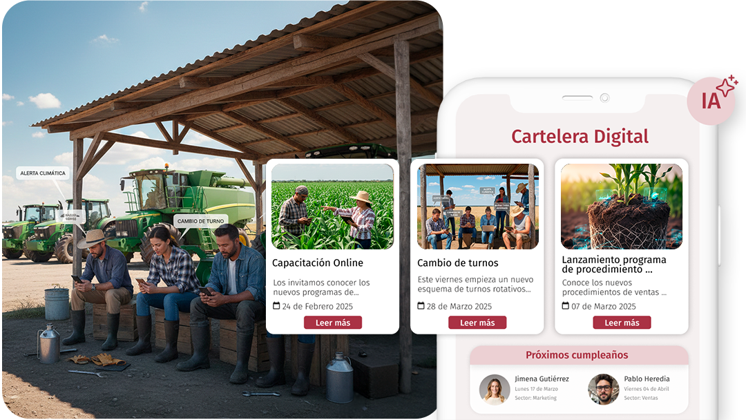 Cartelera digital en zonas rurales