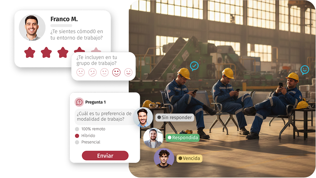 Cartelera digital en planta